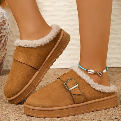 SOKYND Layla Faux Fur Lined Suede Clogs ShoesSOKYND-979991-BRO-36-04855Brown36