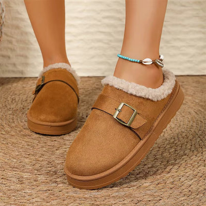SOKYND Layla Faux Fur Lined Suede Clogs ShoesSOKYND-979991-BRO-38-39319Brown38