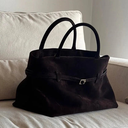 SOKYND Leah Frosted Suede Tote Bag BagSOKYND-958679-KFS-OS-23735Dark Brown