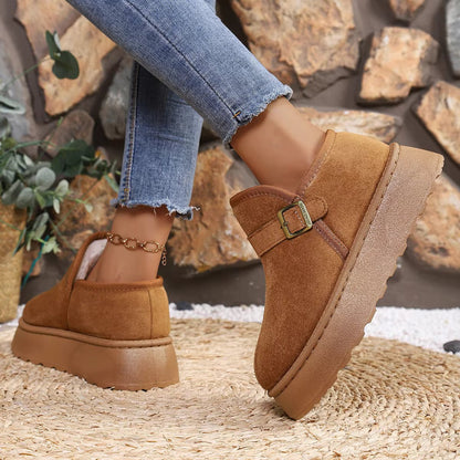 SOKYND Lena Slip-On Suede Platform Ankle Booties ShoesSOKYND-016215-ORA-37-25463Camel37