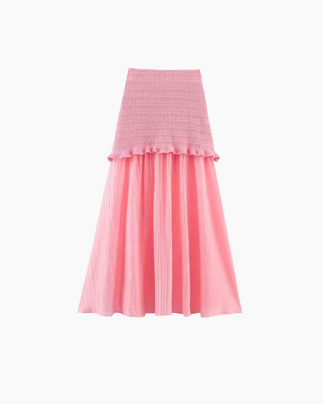 SOKYND Luella Knitted Tank Pleated Skirt Set Matching SetsPink SkirtS