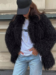Cappotto corto in pelliccia sintetica Lyndie