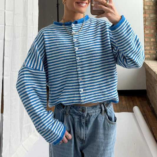 SOKYND Marivic Striped Cardigan Sweaters & CardigansSOKYND-666967-BRO-S-92599BrownS