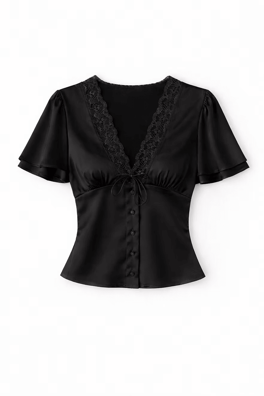 SOKYND Maya Satin Button-Up Blouse TopsSOKYND-116951-DEF-OS-18395BlackXS