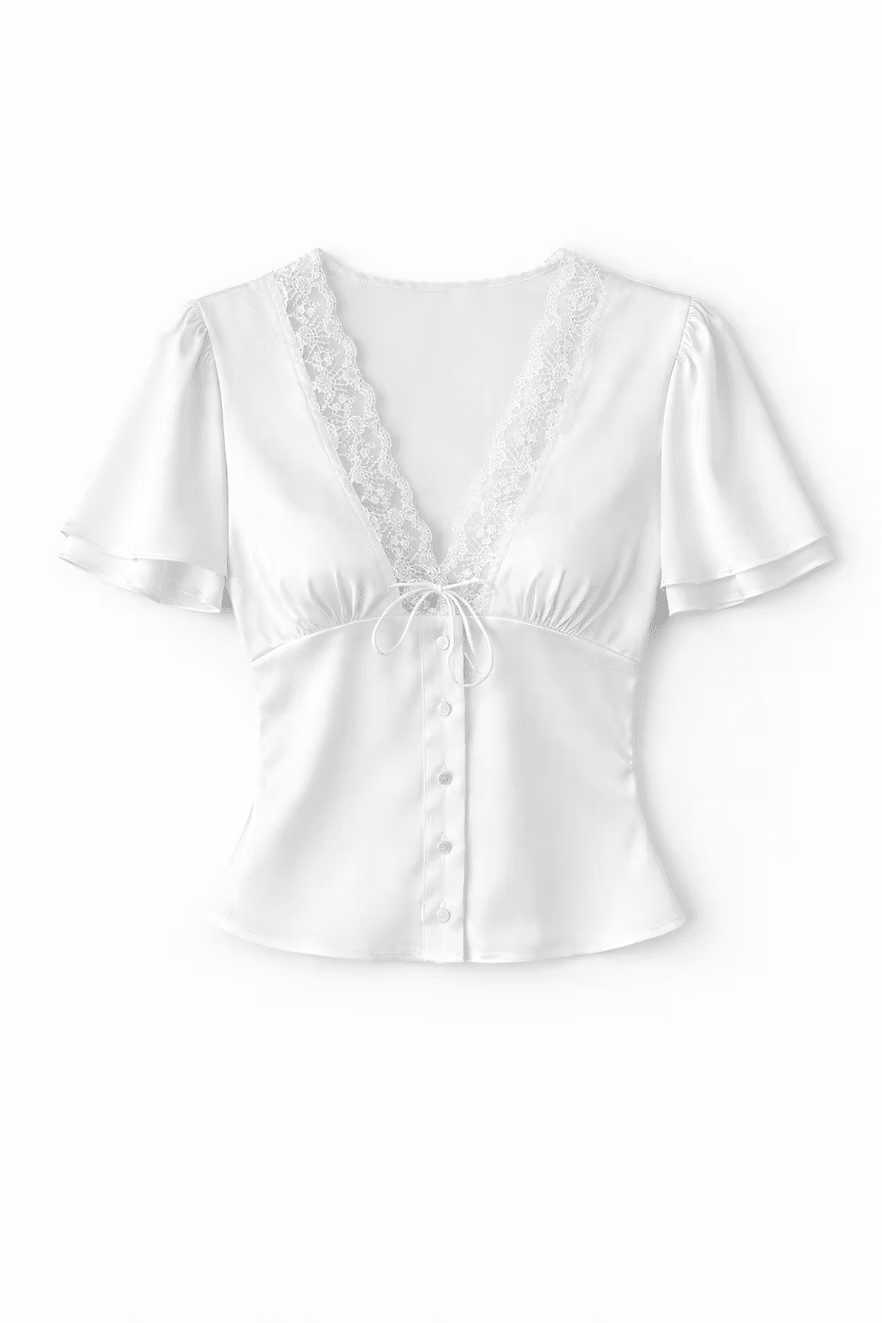 SOKYND Maya Satin Button-Up Blouse TopsSOKYND-116951-DEF-OS-18399WhiteXS