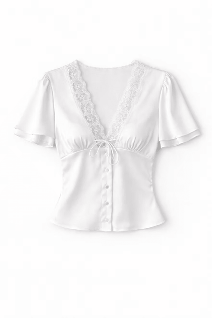 SOKYND Maya Satin Button-Up Blouse TopsSOKYND-116951-DEF-OS-18399WhiteXS