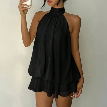 SOKYND Melisande Halter Backless Mini Dress DressesSOKYND-189463-WHI-S-92151WhiteS