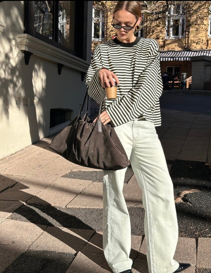 SOKYND Melissa Striped Oversized Knit Sweater SweaterSOKYND-358871-BLA-XS-53623BlackXS