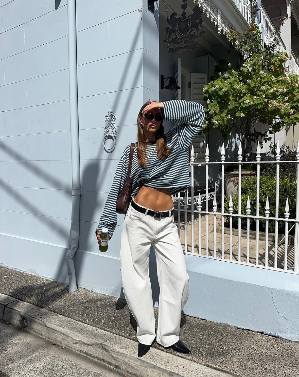 SOKYND Melissa Striped Oversized Knit Sweater SweaterSOKYND-358871-TUR-XS-89783TurquoiseXS