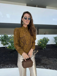 Mia Lace See-Through Blouse