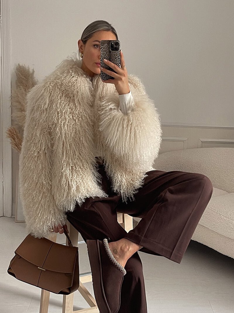 SOKYND Miranda Faux Fur Coat Coats & Jacketszf1767356248758027097WhiteM