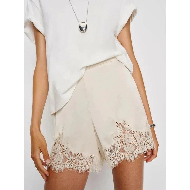 SOKYND Moira Satin Lounge Shorts BottomsSOKYND-734999-BRO-L-79543BrownL