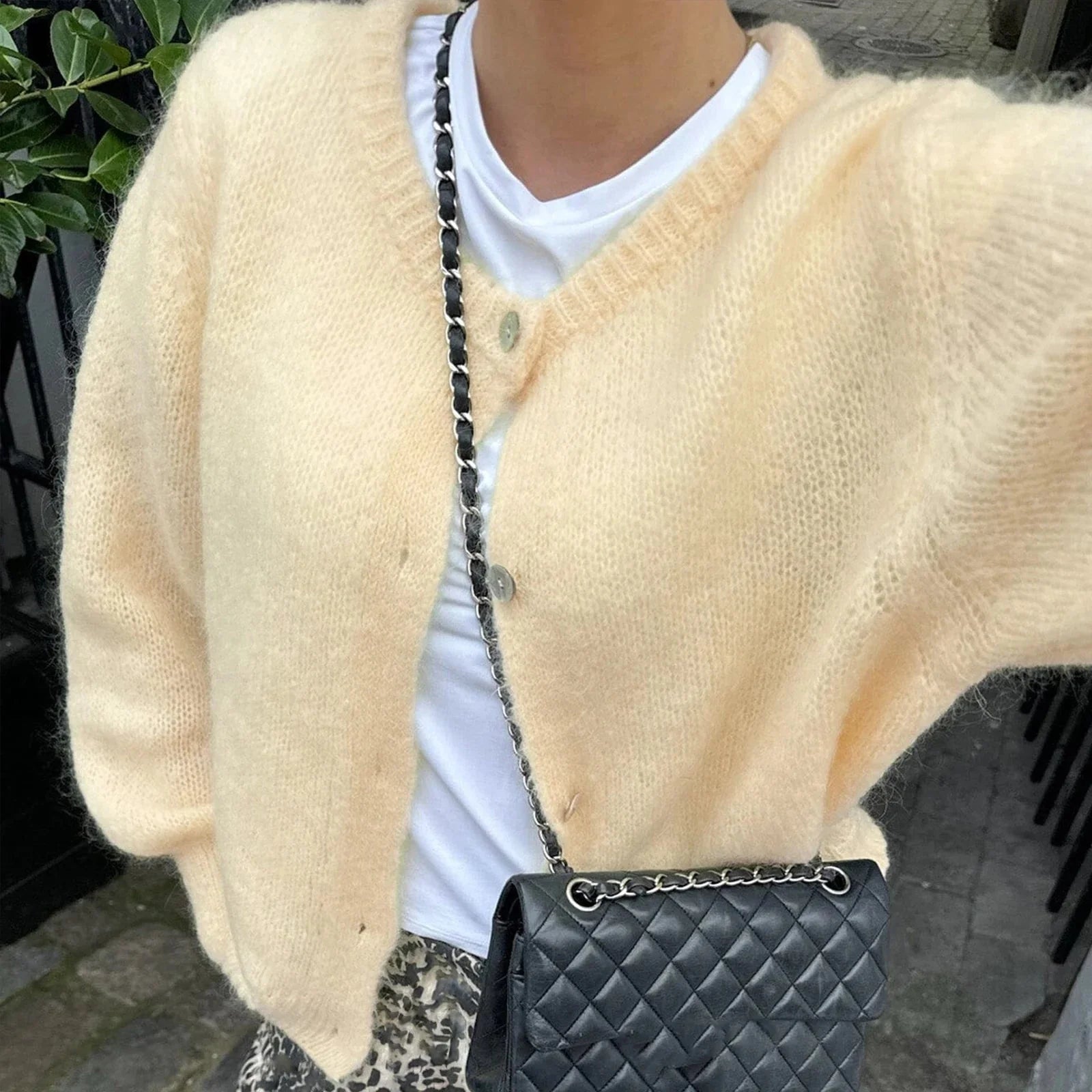 SOKYND Nadia Oversized Fuzzy Knit Cardigan CardiganSOKYND-650519-LIG-S-73559Light YellowS