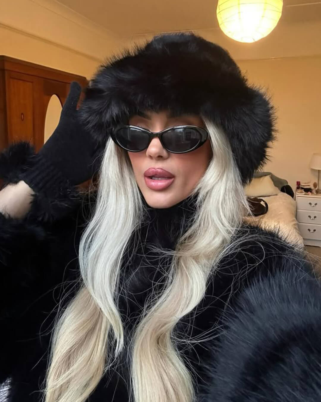 SOKYND Natasha Faux Fur Hat HatsFq1767356248749524394Black