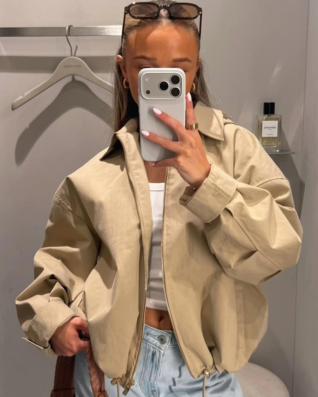 SOKYND Nicole Hooded Zip Jacket JacketSOKYND-213655-BEI-S-72503BeigeS