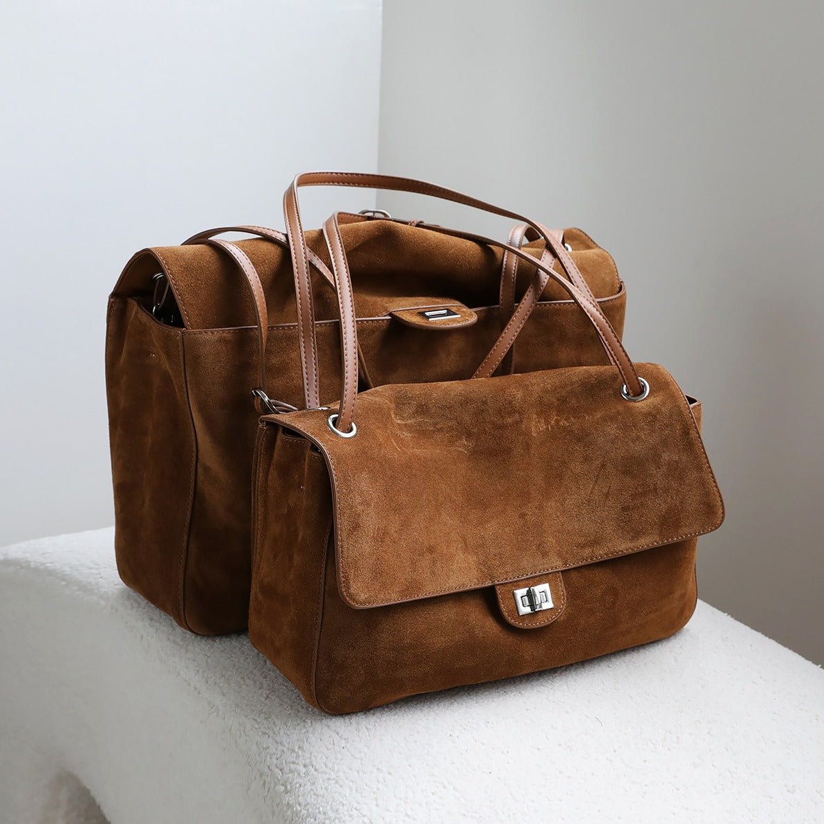 SOKYND Olivia Frosted Leather Retro Tote Bag BagCoffeeS