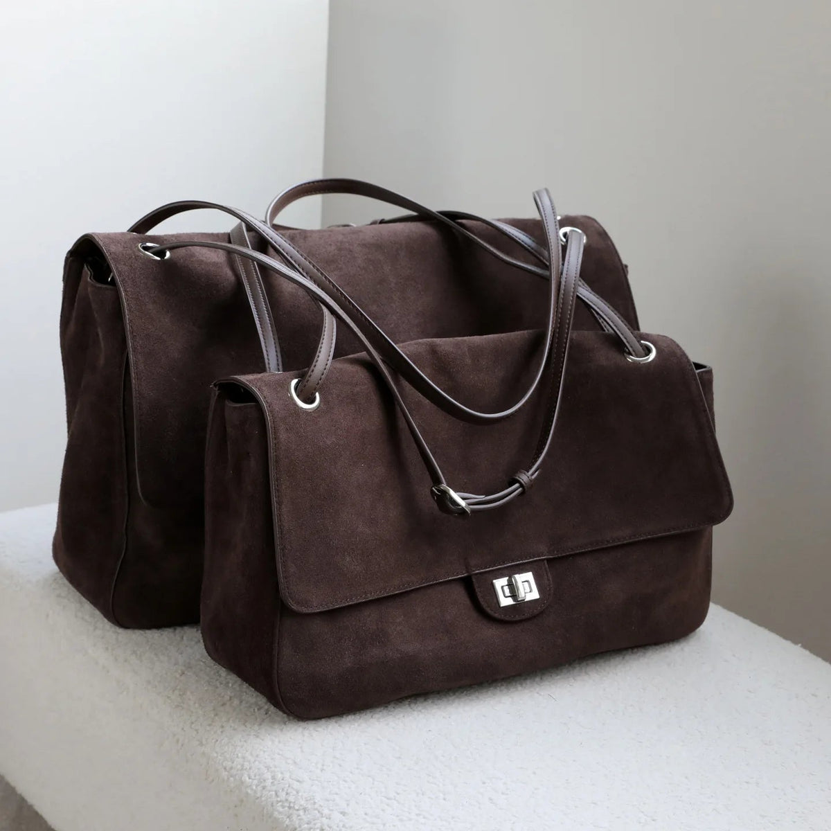 SOKYND Olivia Frosted Leather Retro Tote Bag BagCoffeeS
