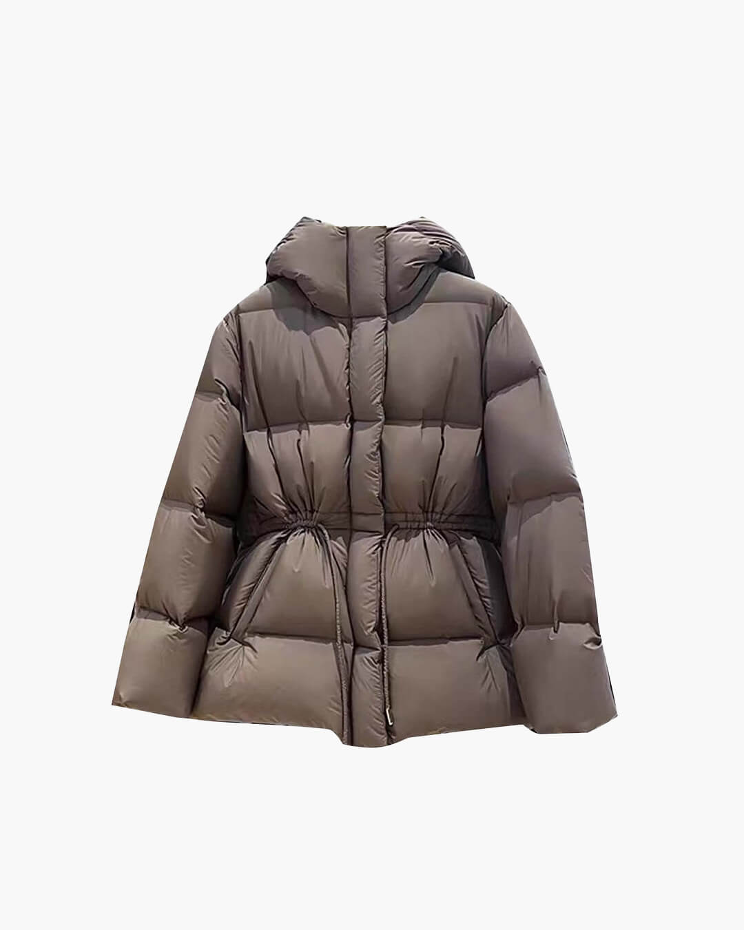 SOKYND Olivia Oversized Drawstring Waist Puffer Jacket JacketSOKYND-246423-BRO-S-36343BrownS