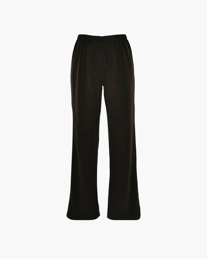 SOKYND Paige High Waist Satin Wide Leg Trousers BottomsBlackS
