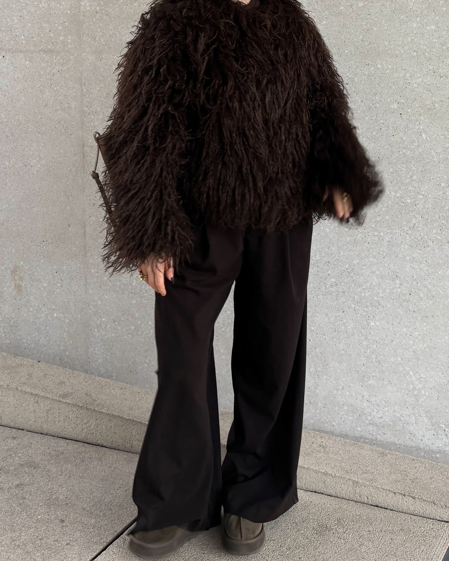 SOKYND Priscilla Fuzzy Faux Fur Coat Coats & Jacketsct1767356248755910001BurgundyXS