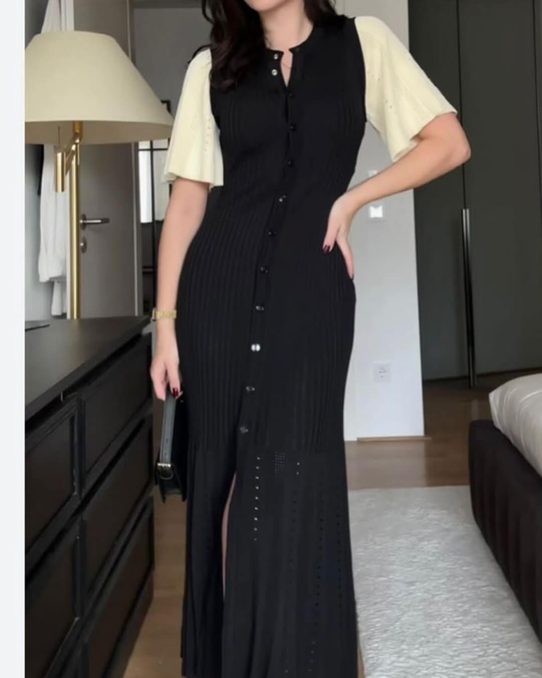 SOKYND Savannah Midi Dress DressesBlackS