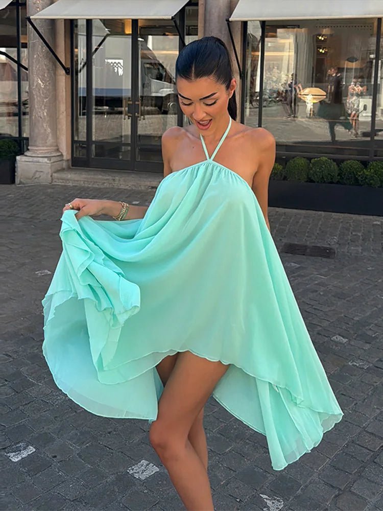SOKYND Selena Flowy Halter Mini Dress DressSOKYND-909847-MIN-XS-48631Mint GreenXS