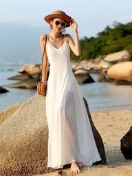 Aelita V-Neck Backless Cami Dress
