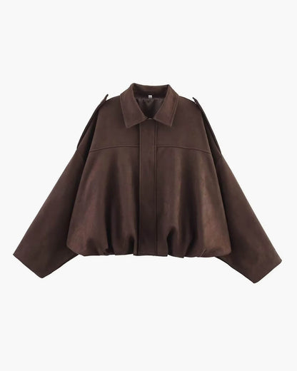 SOKYND Zelda Suede Bomber Jacket Coats & JacketsMy1767625273831949863GreenL